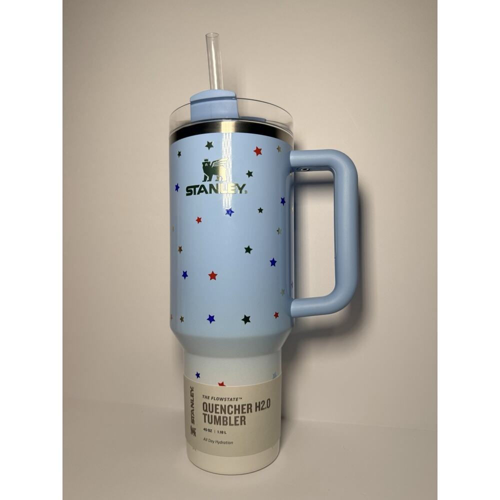 Stanley X Target OMBRE STARRY SPARKLE RED WHITE BLUE 40oz Tumbler IN HAND! - Picture 2 of 7